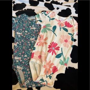 2 baby girl onesies